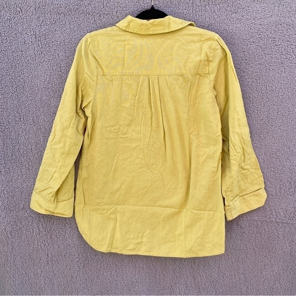 Soft Surroundings Green Livvie Linen Blend Floral Embroidered Roll Tab Tunic - Picture 7 of 10